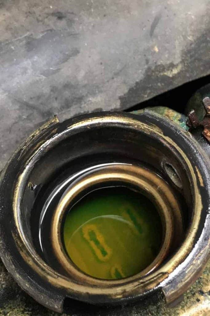 radiator coolant leak in a Jeep