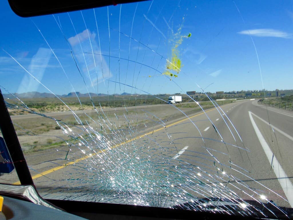 can you take a driving test with a cracked windshield explained