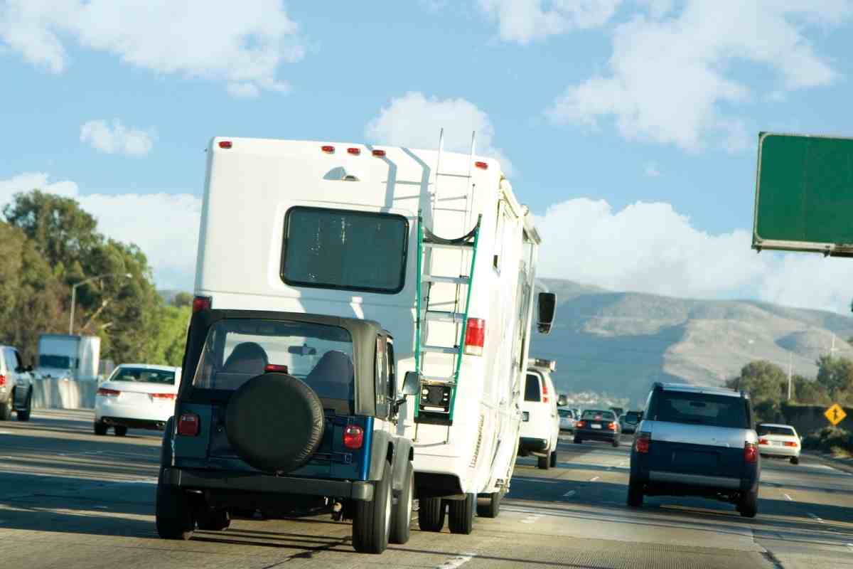 flat towing behind an RV