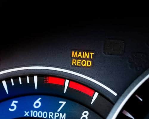 How Do I Reset The Maintenance Light On A Toyota 4Runner? 2 the image shows the MAINT REQD light in the dash of a Toyota 4Runner, which can prompt owners to try and reset the maintenance light on a Toyota 4Runner.