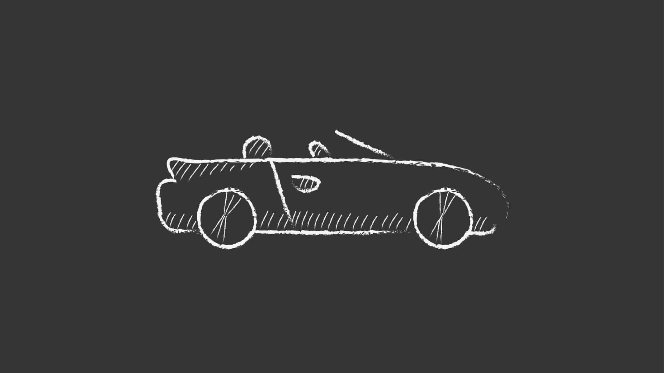 Car Drawn In Chalk Icon Royalty Free Vector Image