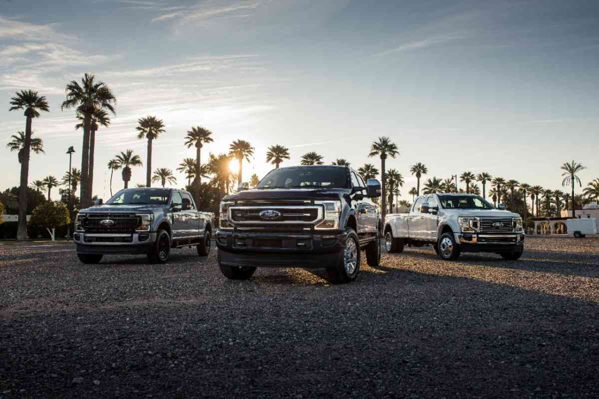 The $10,000 Failure Lurking In Ford Super Duty Diesels 2 photo of ford super duty trucks the F250 Super Duty beside the regular 250 truck