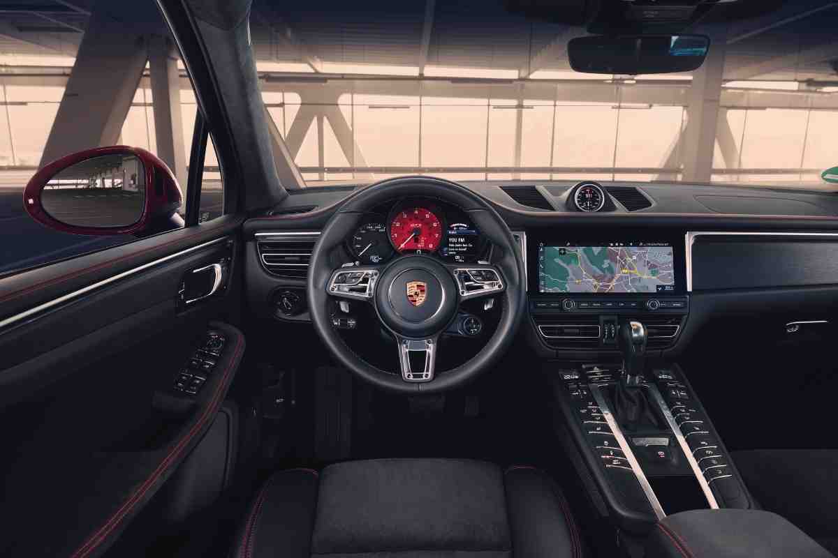 Black interior on a Porsche Macan SUV