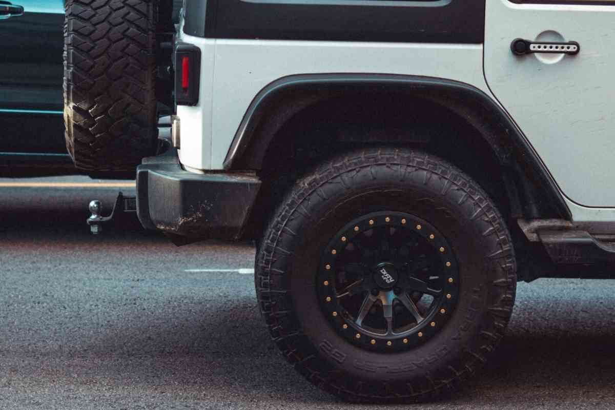 What Gear Ratio Do I Need For 33-Inch Jeep JK Tires? shows an image the rear fender of a JK