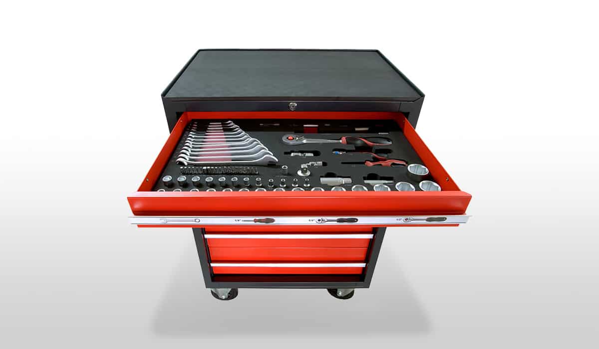 Open wheeled toolbox 1 This Is Why Snap-On Tools Are So Expensive