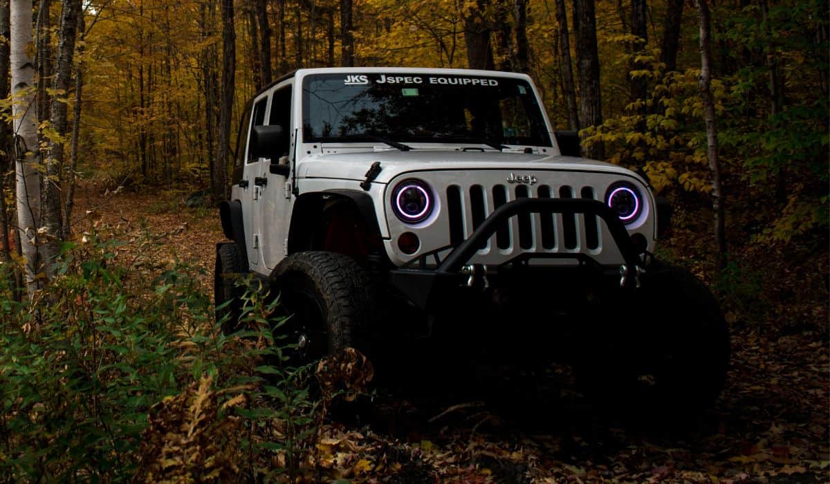 Taking the jeep on the back roads in Vermont