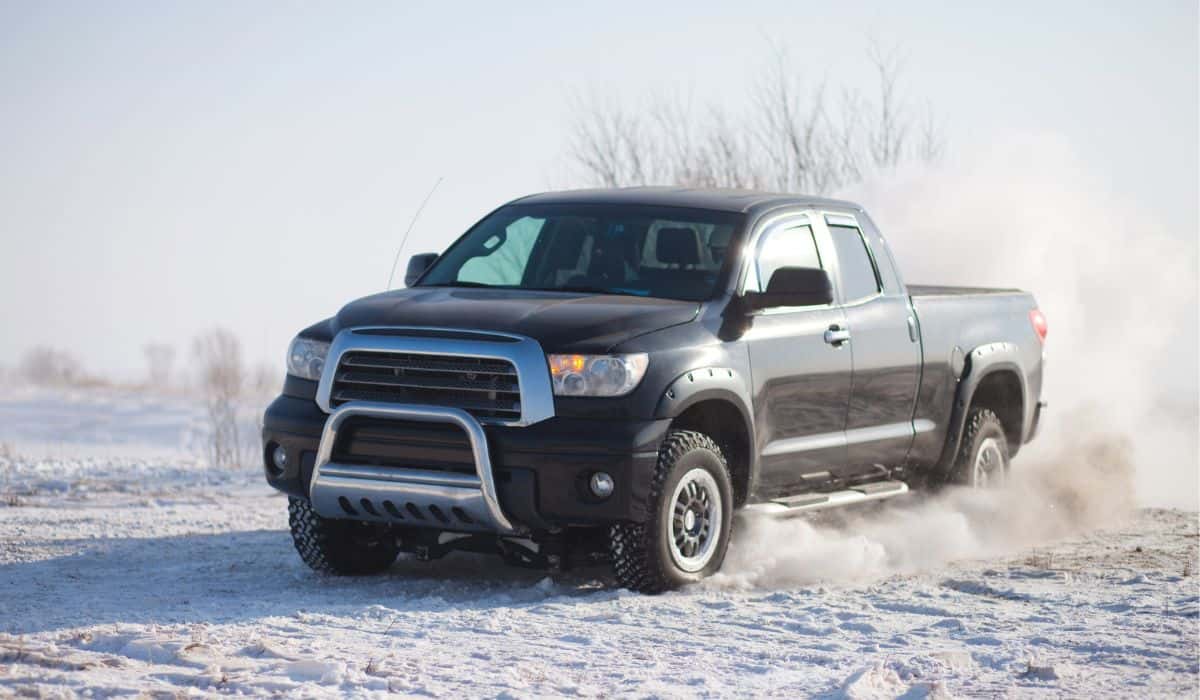 Toyota Tundra in snowy environment