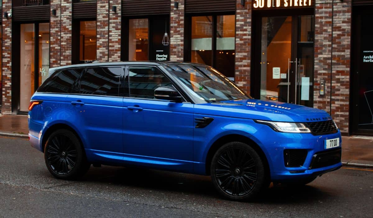 Blue Range Rover