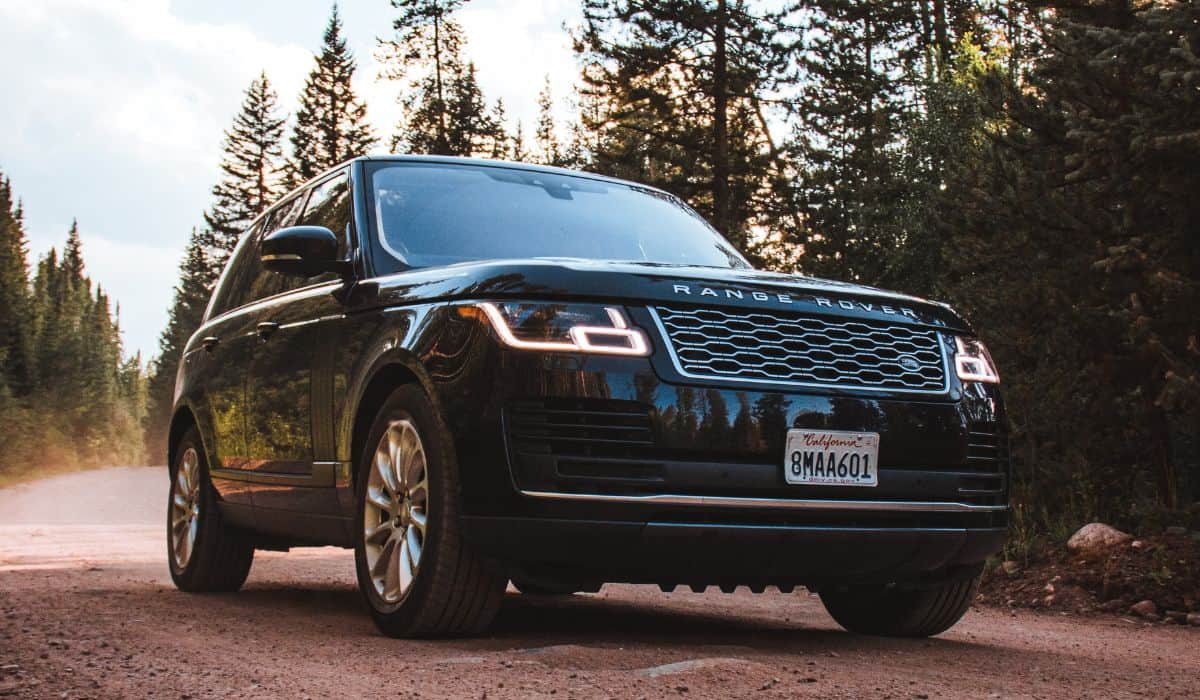 Range Rover on a dirt road in Colorado