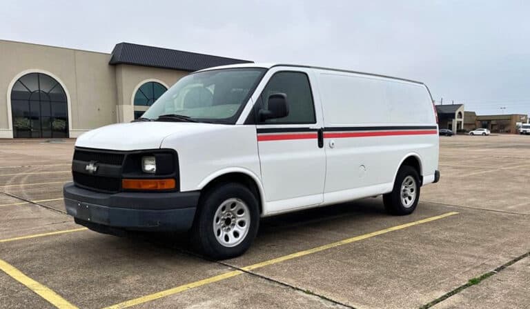 Chevy Express 3500 in a parking lot