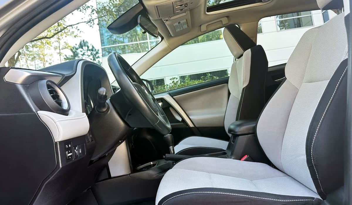 Interior of a Toyota Rav 4