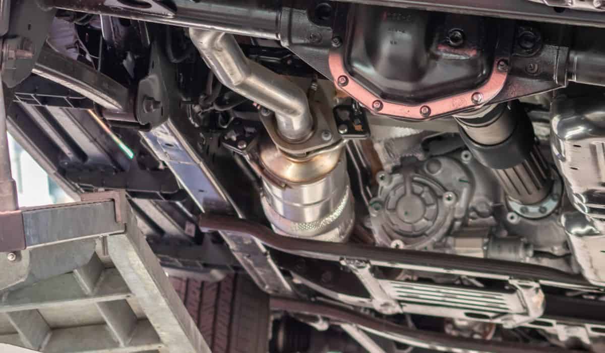 Underbody of an off road vehicle SUV or off road vehicle shows automotive engineering in detail with wheel suspension What’s the Average Weight of a Catalytic Converter?