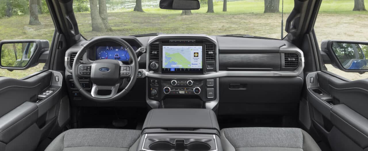 infotainment and interior of a ford truck
