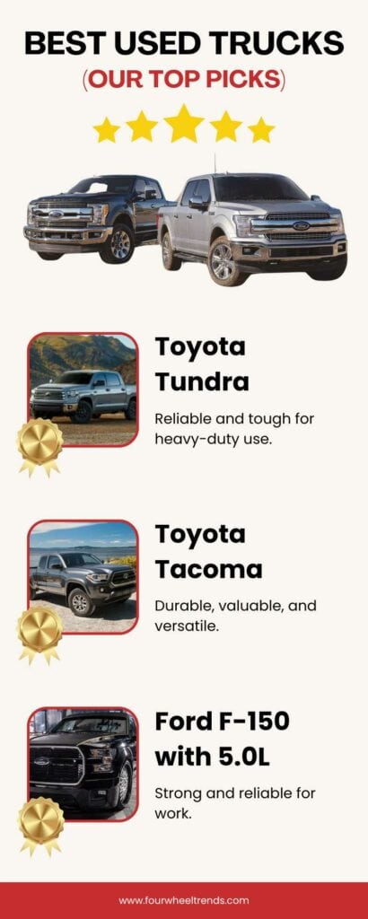 Our Top 3 Picks for Best Used Trucks To Buy (Infographic)