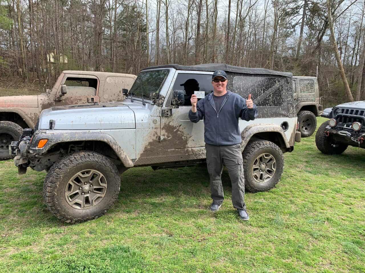 2006 Jeep LJ (TJ Unlimited) after offroading and earing a trail badge from HBY Trials