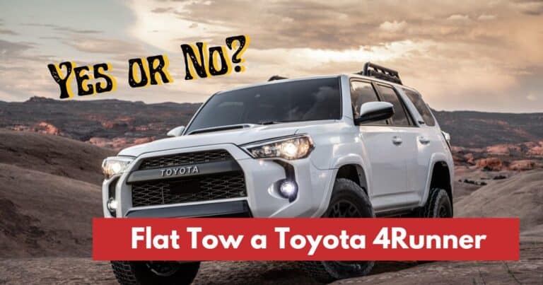 featured image for an article about flat towing the toyota 4runner and how to do it