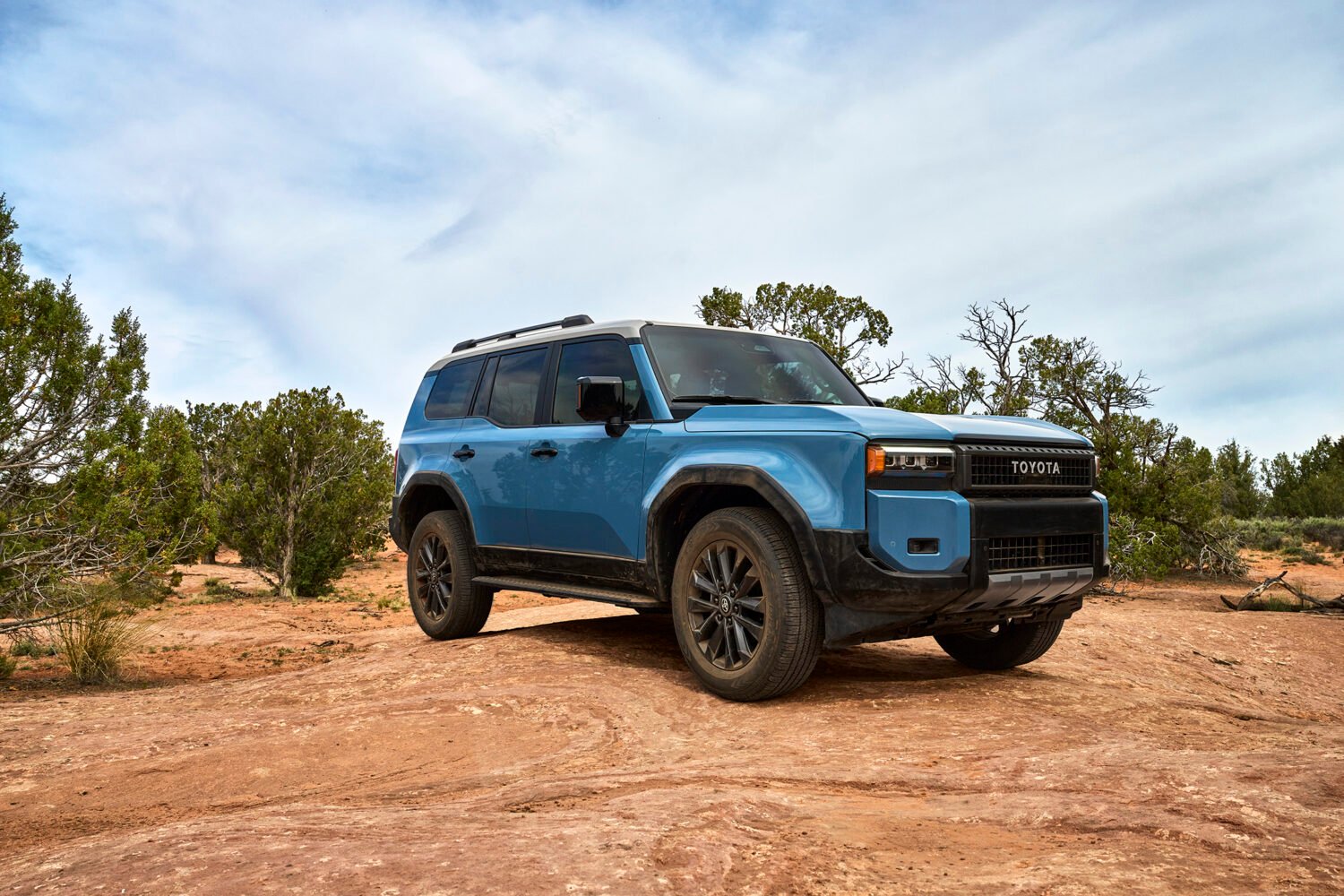 photo of a blue Toyota Land Cruiser 2025 Model year