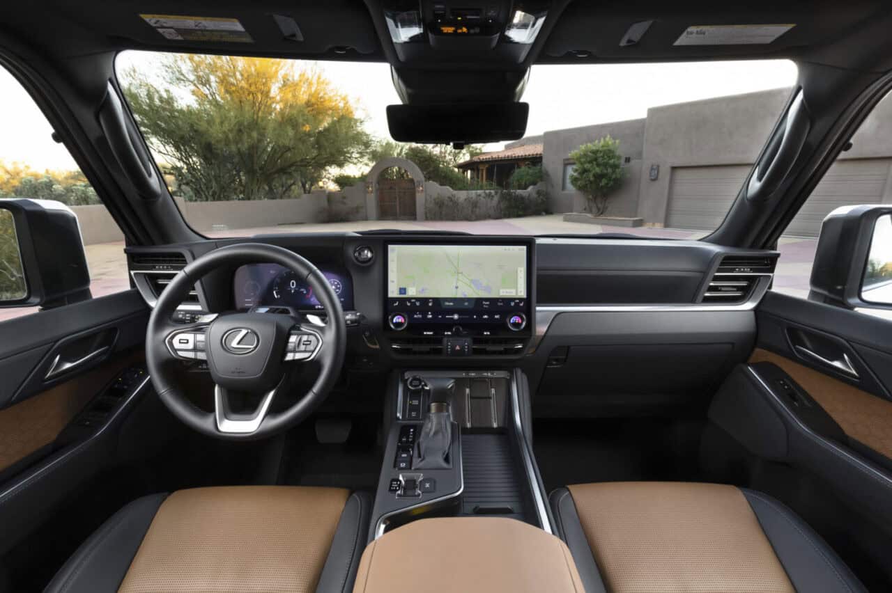 2025 Lexus GX 550 interior looking at the infotainment screen and dash