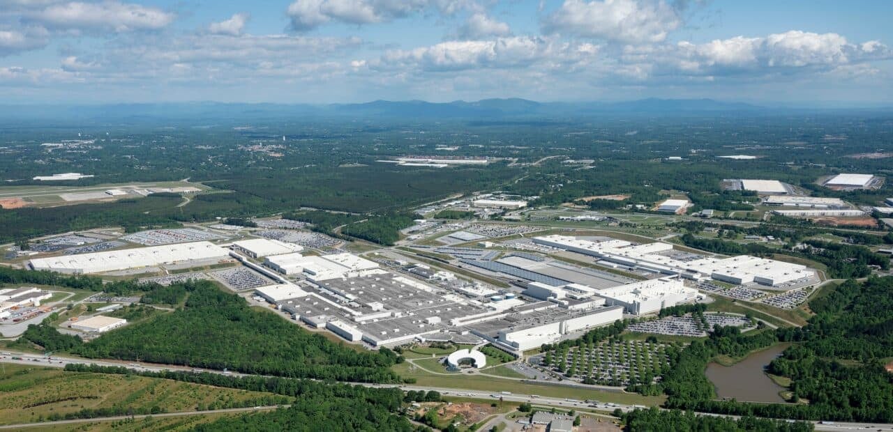 aerial photo of BMW plant in Spartanburg South Carolina in 2024