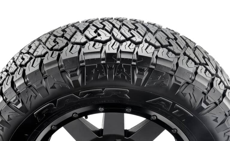 photo fo the tread pattern of a Maxxis Razr All Terrain (A/T) tire